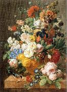 ELIAERTS, Jan Frans Bouquet of Flowers in a Sculpted Vase dfg oil painting on canvas